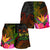 Fiji Polynesian Women's Shorts - Hibiscus and Banana Leaves - Polynesian Pride