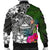 American Samoa Men Bomber Jacket - Turtle Plumeria Banana Leaf - Polynesian Pride