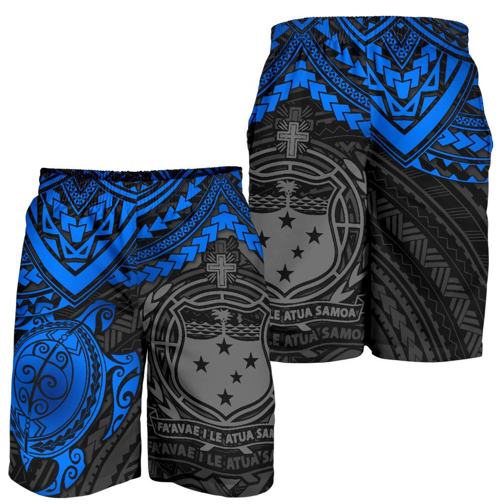 Samoa Polynesian Shorts (Men) - Blue Turtle - Polynesian Pride