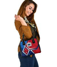 Samoa Shoulder Handbag - Samoa Flag with Polynesian Patterns - Polynesian Pride