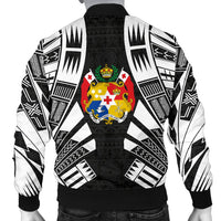 Tonga Men Bomber Jackets - Polynesian Tattoo Black - Polynesian Pride
