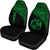 Tonga Car Seat Covers - Tonga Coat Of Arms Polynesian Tattoo Green Curve - Polynesian Pride