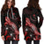 Chuuk Polynesian Hoodie Dress - Turtle With Blooming Hibiscus Red - Polynesian Pride