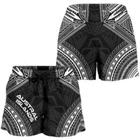Austral Islands Women's Shorts - Polynesian Chief Black Version - Polynesian Pride