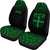 Fiji Tapa Car Seat Covers - Fiji Flag Polynesian Tattoo Fog Green - Polynesian Pride