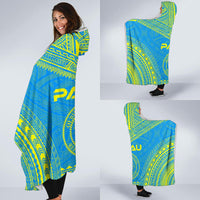 Palau Flag Polynesian Chief Hooded Blanket - Polynesian Pride