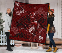 Hawaii Quilt - Hawaii Turtle Magenta Premium Quilt - Polynesian Pride