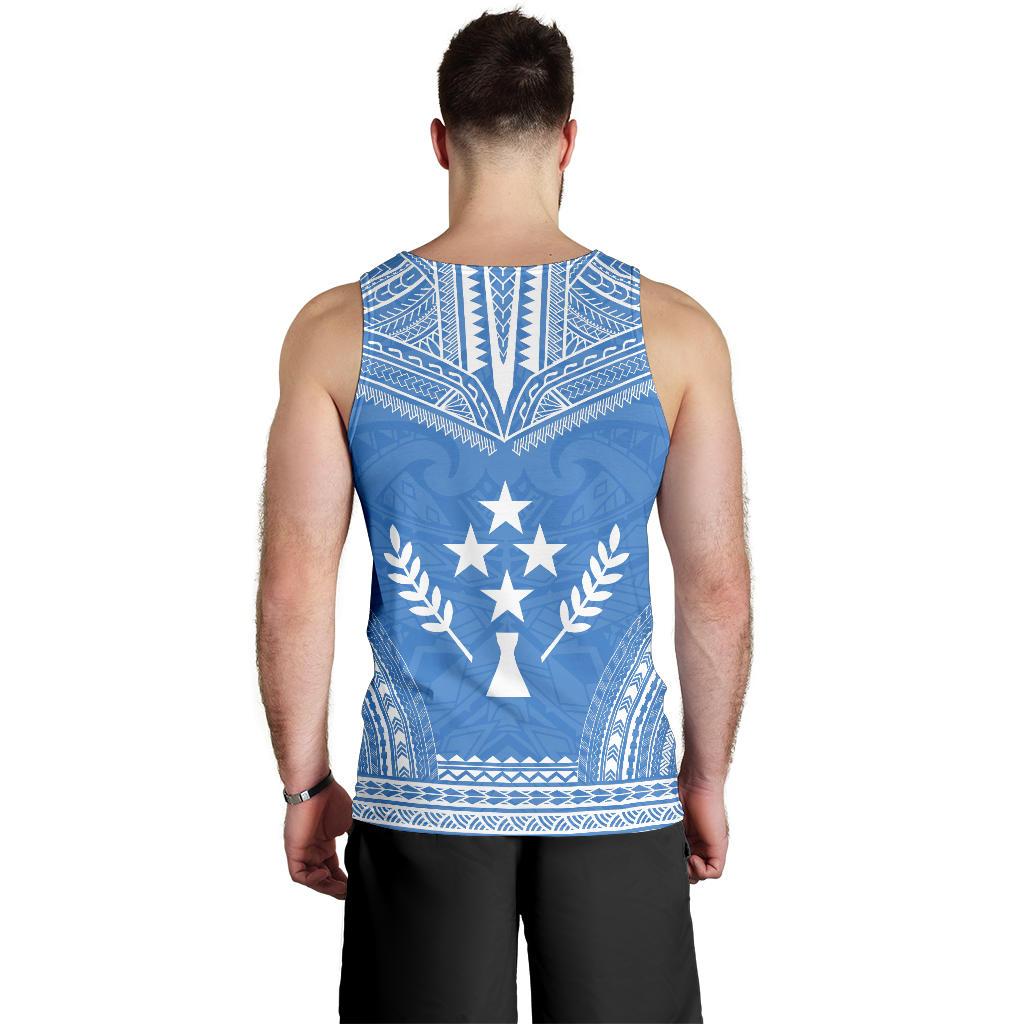 Kosrae Men's Tank Top - Polynesian Chief Flag Version - Polynesian Pride