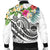 FSM Polynesian Men's Bomber Jacket - Summer Plumeria (White) - Polynesian Pride