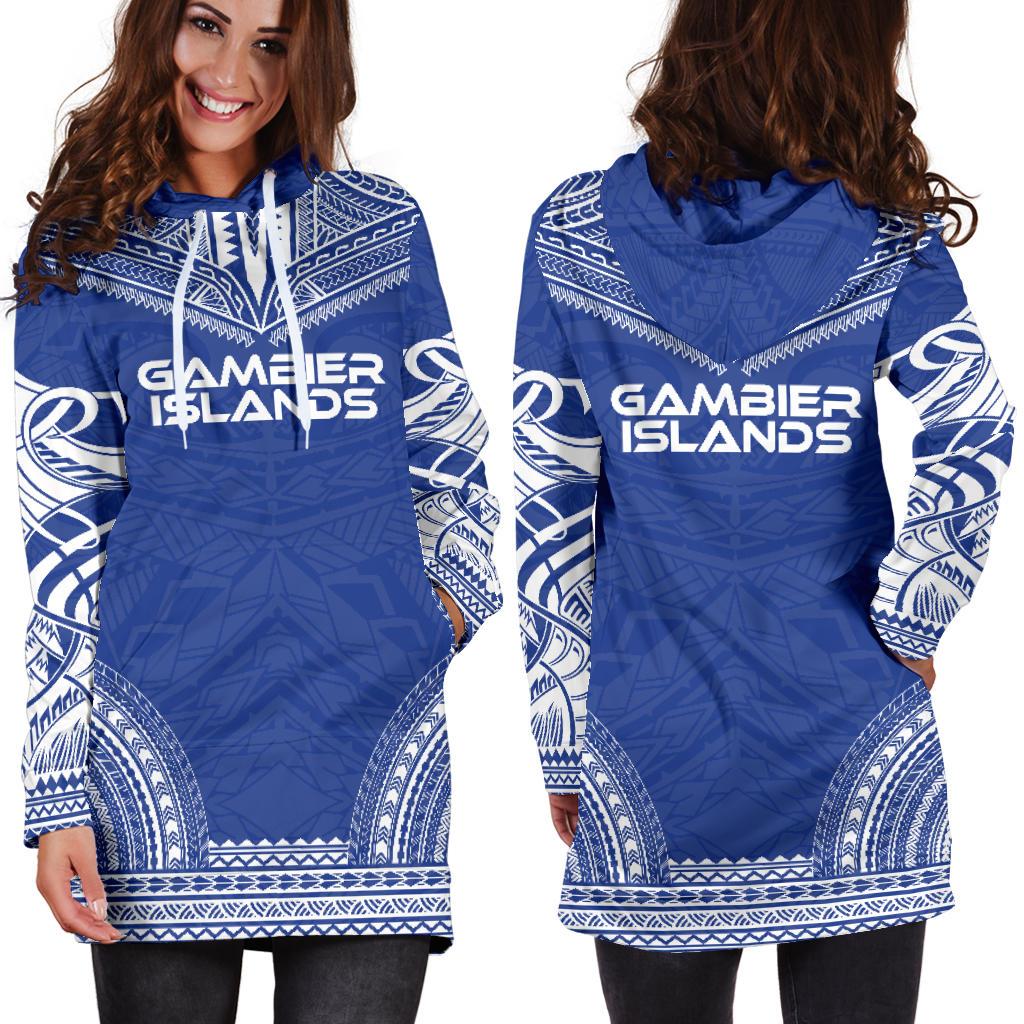 Gambier Islands Women's Hoodie Dress - Polynesian Flag Chief - Polynesian Pride
