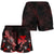 Wallis And Futuna Polynesian Women's Shorts - Turtle With Blooming Hibiscus Red - Polynesian Pride