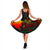 Papua New Guinea Polynesian Midi Dress - Turtle Hibiscus Reggae - Polynesian Pride