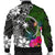 Chuuk Men Bomber Jacket - Turtle Plumeria Banana Leaf - Polynesian Pride