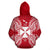 Wallis nd Futuna Polynesian ll Over Hoodie Map Red White - Polynesian Pride