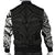 New Zealand Men's Bomber Jacket, Maori Polynesian Tattoo White - Polynesian Pride