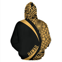 Hawaii Turtle Polynesian Zip up Hoodie Circle Style Gold - Polynesian Pride