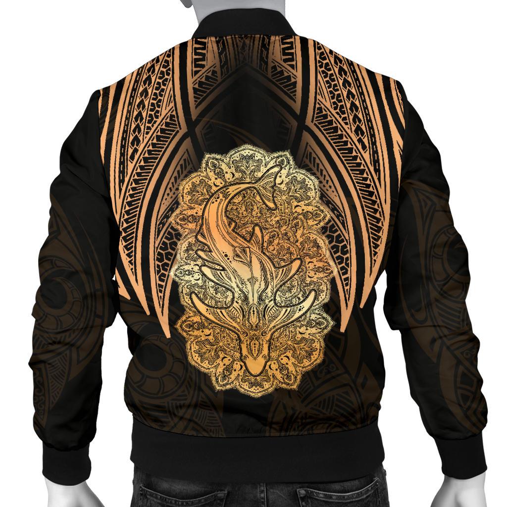 Wild Shark Polynesian Men's Bomber Jacket - Polynesian Pride