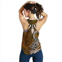 Pohnpei Women's Racerback Tank - Polynesian Boar Tusk - Polynesian Pride