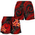 Tahiti Polynesian Women Shorts - Red Plumeria - Polynesian Pride