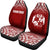 Tonga Custom Personalised Car Seat Covers - Tonga Coat Of Arms Polynesian Tattoo Fog Red - Polynesian Pride