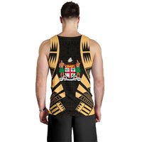 Fiji Men Tank Top - Polynesian Tattoo Gold - Polynesian Pride