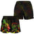 Palau Polynesian Women's Shorts - Turtle With Blooming Hibiscus Reggae - Polynesian Pride