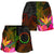 Cook Islands Polynesian Women's Shorts - Hibiscus and Banana Leaves - Polynesian Pride