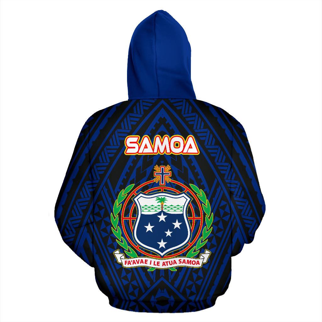 Samoa Polynesian Zip up Hoodie Samoan Legend God Tangaloa - Polynesian Pride