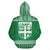 Fiji Tapa All Over Hoodie Green and White Version - Polynesian Pride