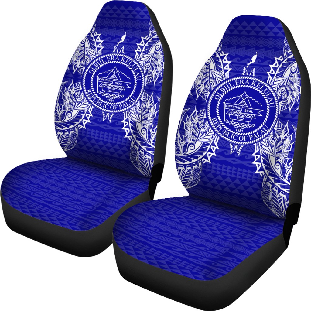 Palau Car Seat Cover - Palau Seal Map Blue - Polynesian Pride
