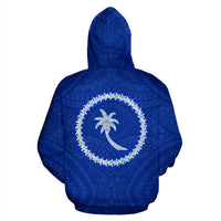 Chuuk Zip up Hoodie Micronesia Chuukese Warrior Flag Color - Polynesian Pride