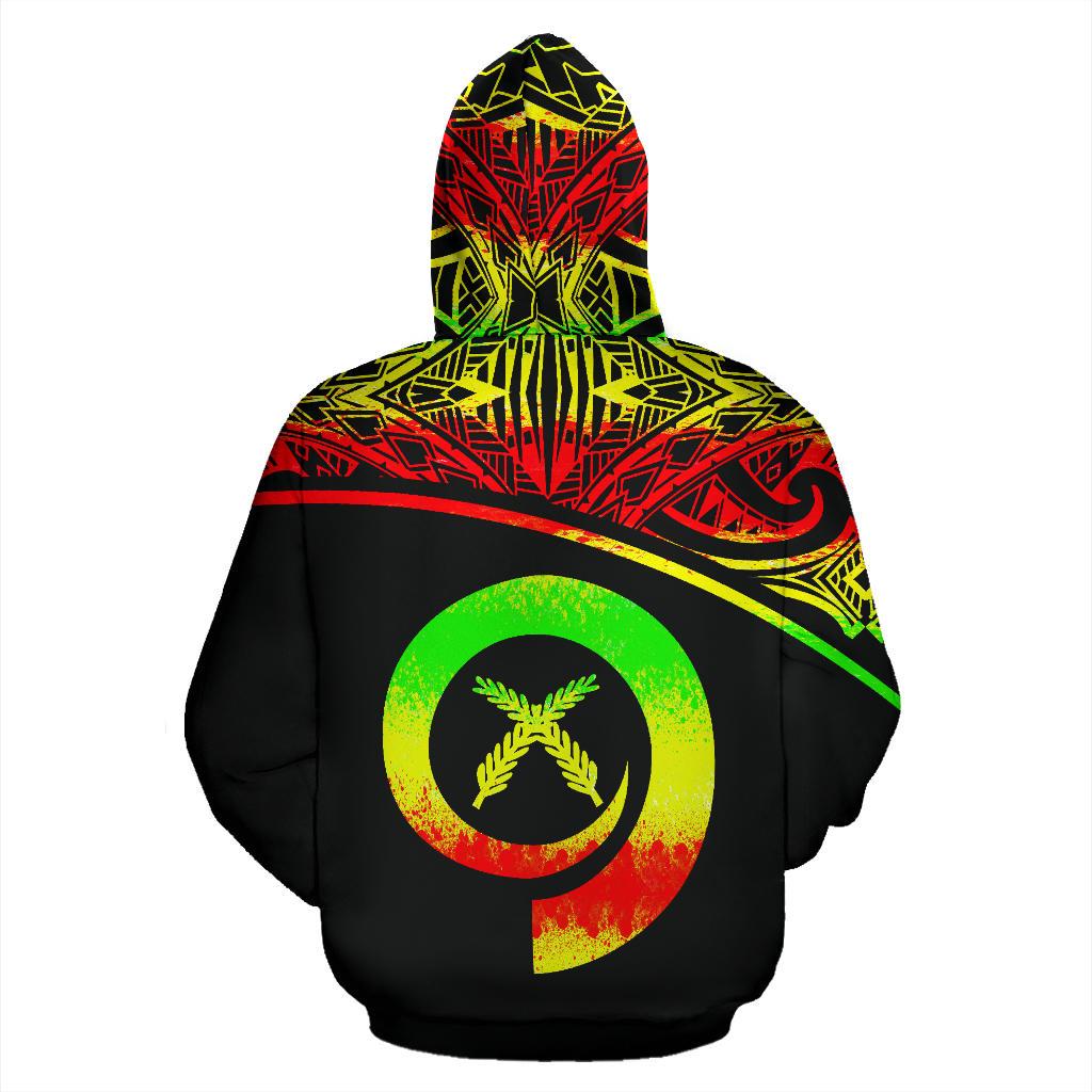 Vanuatu Polynesian Zip up Hoodie Reggae Curve - Polynesian Pride