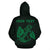 Polynesian Kakau Anchor Hibiscus Hawaii Custom Hoodie Green - Polynesian Pride