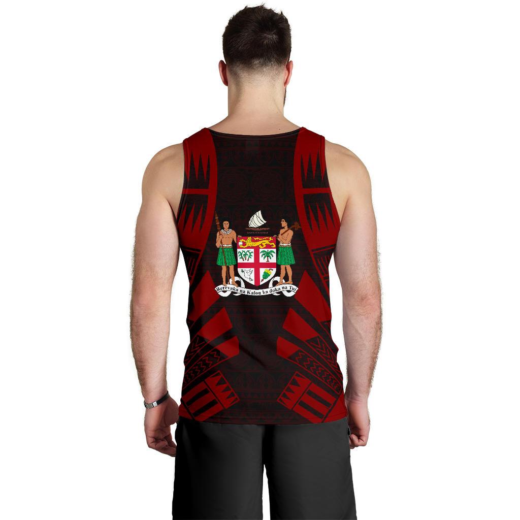 Fiji Men Tank Top - Polynesian Tattoo Red - Polynesian Pride