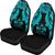 Fiji Polynesian Car Seat Covers Pride Seal And Hibiscus Neon Blue - Polynesian Pride