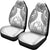 Tonga Polynesian Car Seat Covers Pride Seal And Hibiscus White - Polynesian Pride