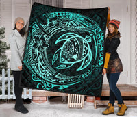 Hawaiian Turtle Polynesian Premium Quilt - Polynesian Pride