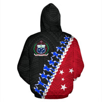 Samoa Rugby Hoodie Samoa Coat of Arms Siva Tau - Polynesian Pride