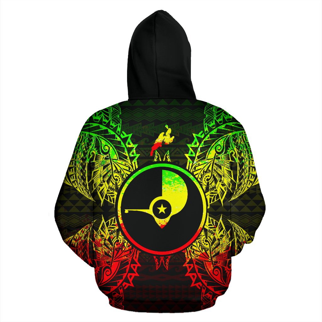 Yap Polynesian ll Over Hoodie Map Reggae - Polynesian Pride