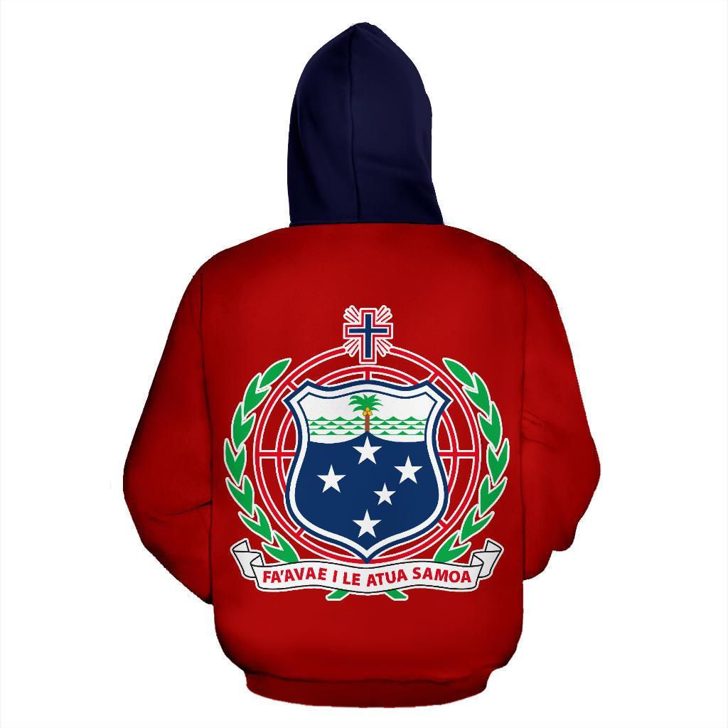 Samoa Hoodie Samoa Flag Coat of Arms Delete My Feeling For Samoa - Polynesian Pride