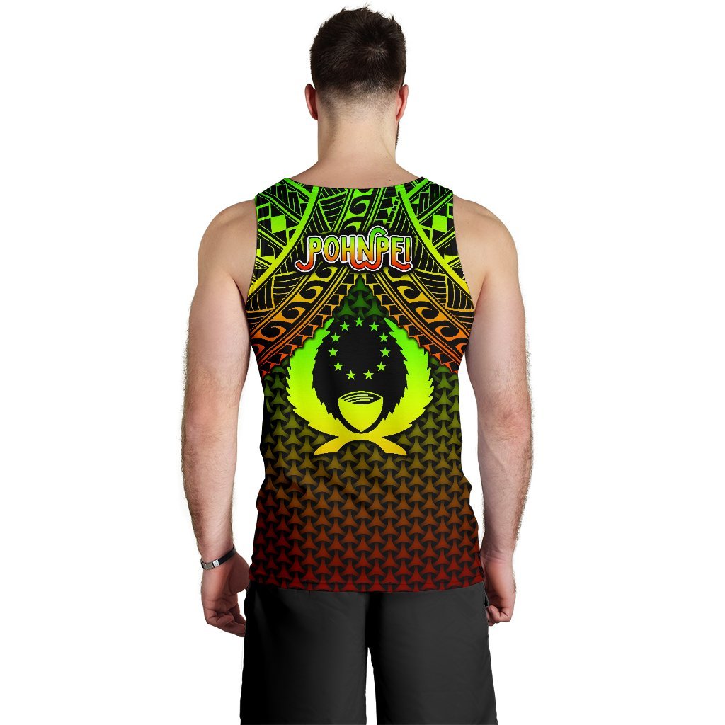 Polynesian Pohnpei Men's Tank Top - Reggae Vintage Polynesian Patterns - Polynesian Pride