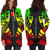 Wallis And Futuna Hoodie Dress - Polynesian Tattoo Reggae - Polynesian Pride