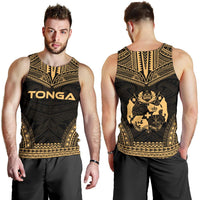 Tonga Men's Tank Top - Polynesian Chief Gold Version - Polynesian Pride