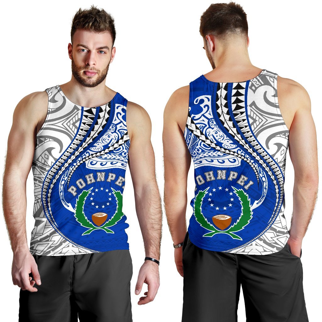Pohnpei Men's Tank Top Kanaloa Tatau - Polynesian Pride