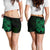 Polynesian Hawaii Women's Shorts - Kanaka Maoli Green Turtle - Polynesian Pride