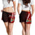 Fiji Polynesian Custom Personalised Women's Shorts - Coat Of Arm With Hibiscus Women Red - Polynesian Pride