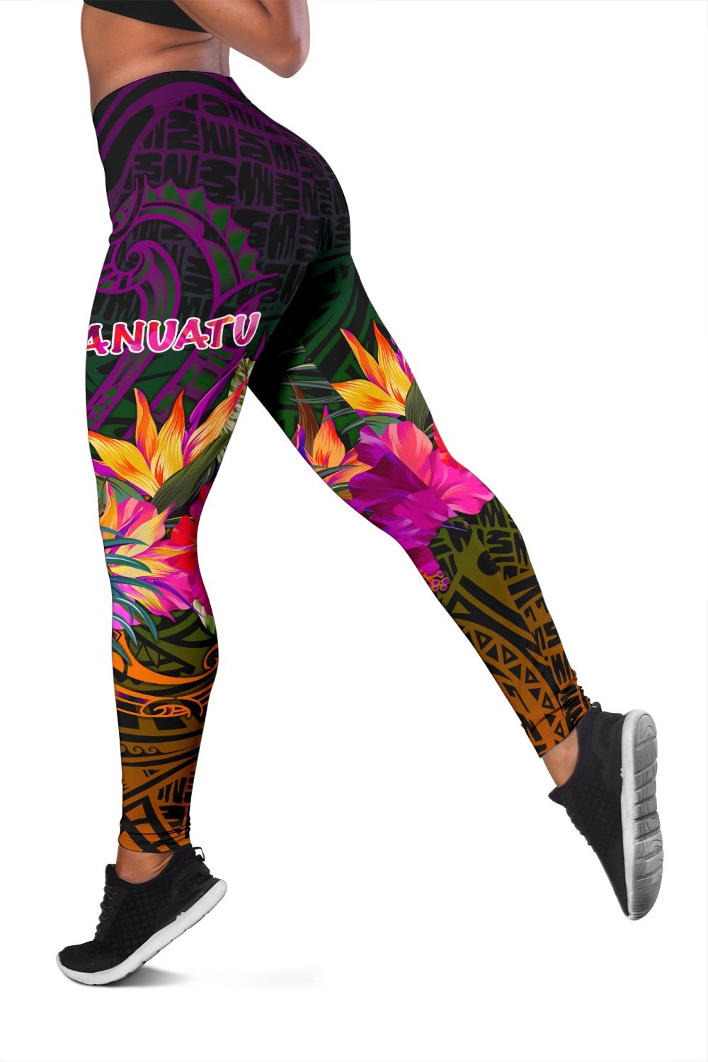 Vanuatu Women's Leggings - Summer Hibiscus - Polynesian Pride