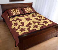 Hawaiian Quilt Bed Set Royal Pattern - Coral - A1 Style - Polynesian Pride