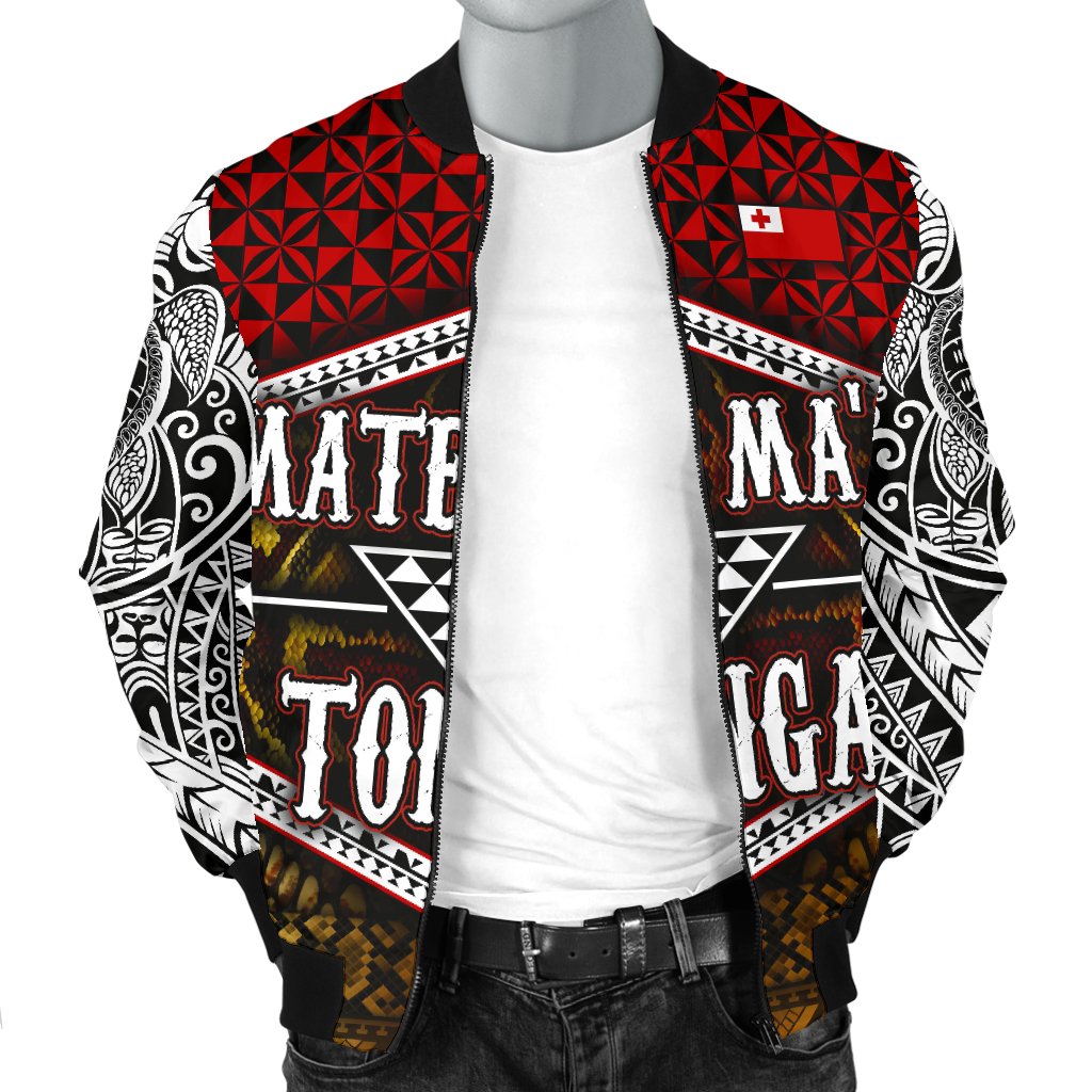 Mate Ma'a Tonga Men's Bomber Jacket - Polynesian Pride
