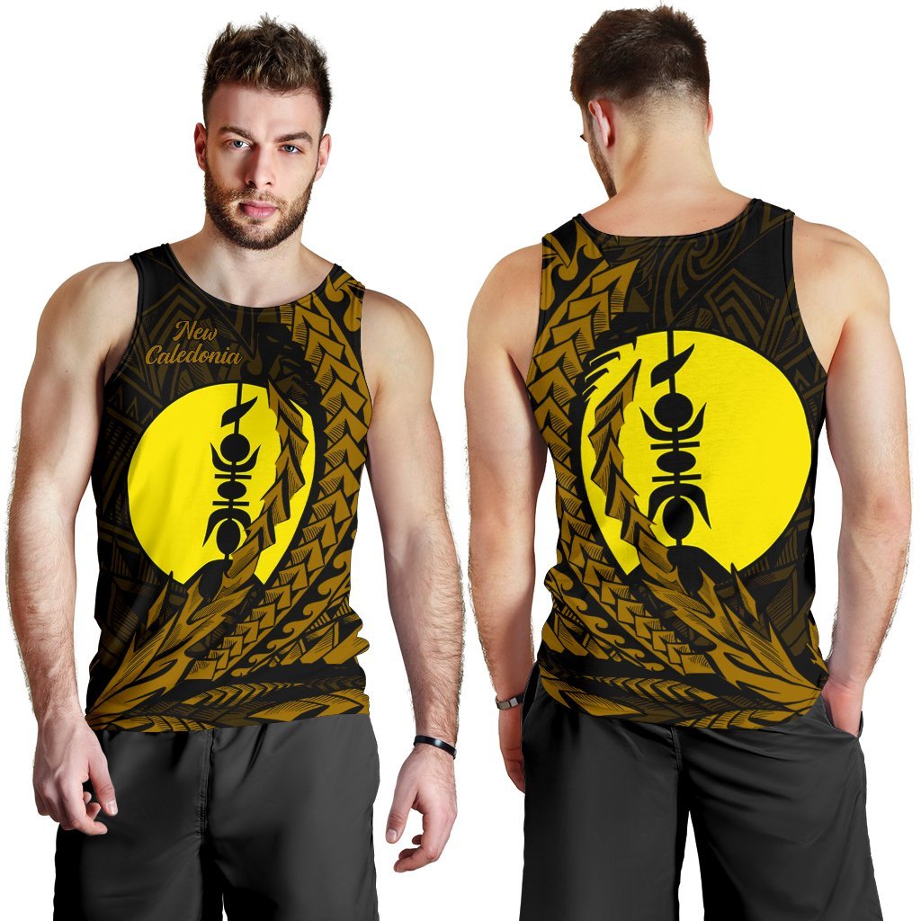 New Caledonia Men's Tank Top - Wings Style Black - Polynesian Pride